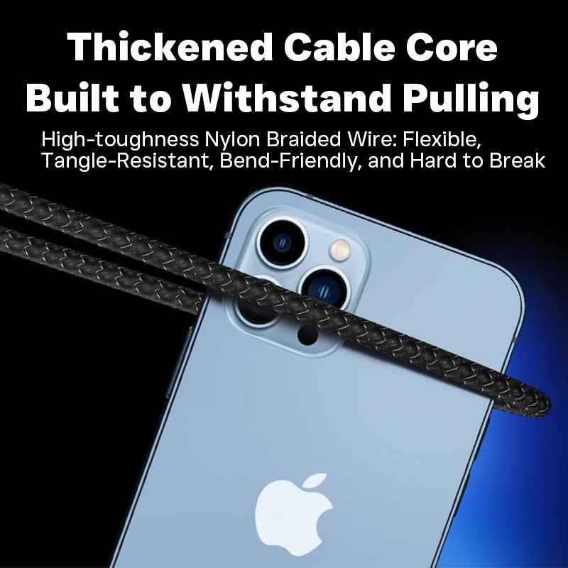 100w 3 In 1 Charging Cable 1.2m Pd Fast Cable Lightning Type C Micro Usb Transparent Chip Led Light Nylon Braided Triple Port Fast Charger Cord Wq16831769 Widq.com