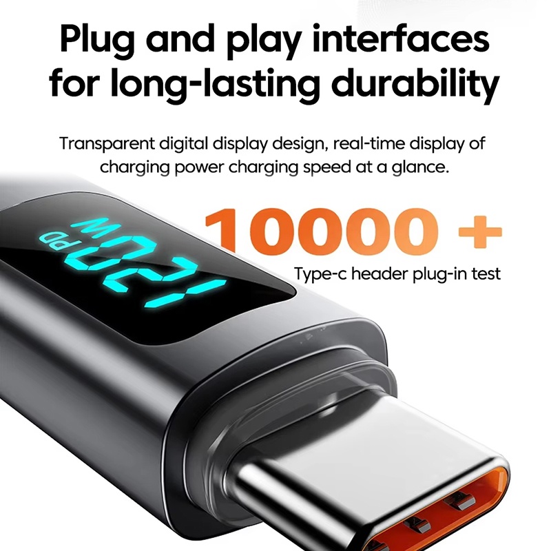 120w Coiled Type C Cable With Led Power Display 480mbps Data Transfer 1m 2m Stretch Coil Heavy Duty Nylon Braided Copper Core Spring Usb C Cord Wq16831774 Widq.com