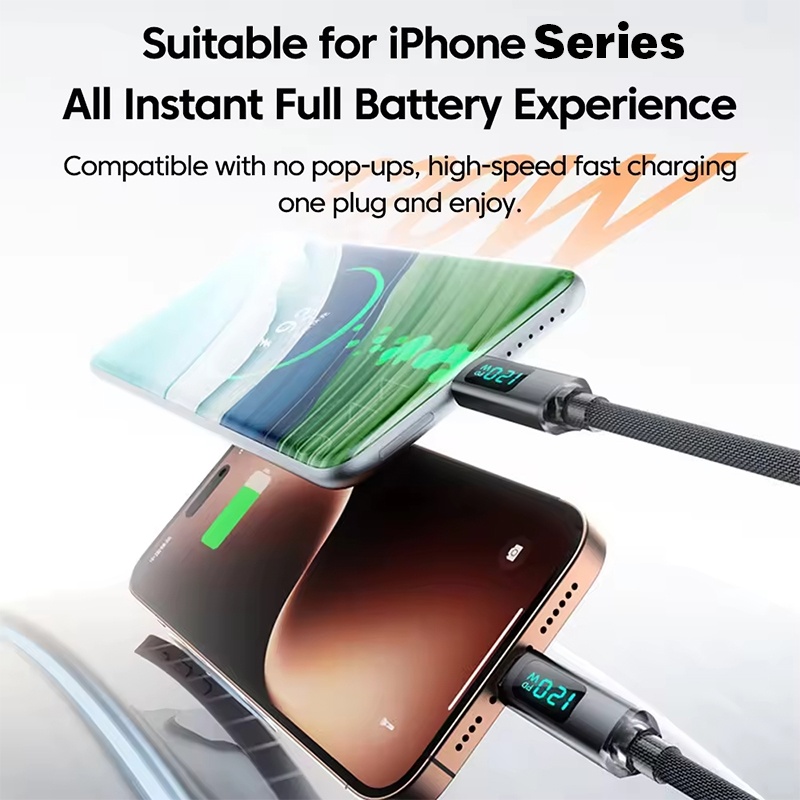 120w Coiled Type C Cable With Led Power Display 480mbps Data Transfer 1m 2m Stretch Coil Heavy Duty Nylon Braided Copper Core Spring Usb C Cord Wq16831774 Widq.com