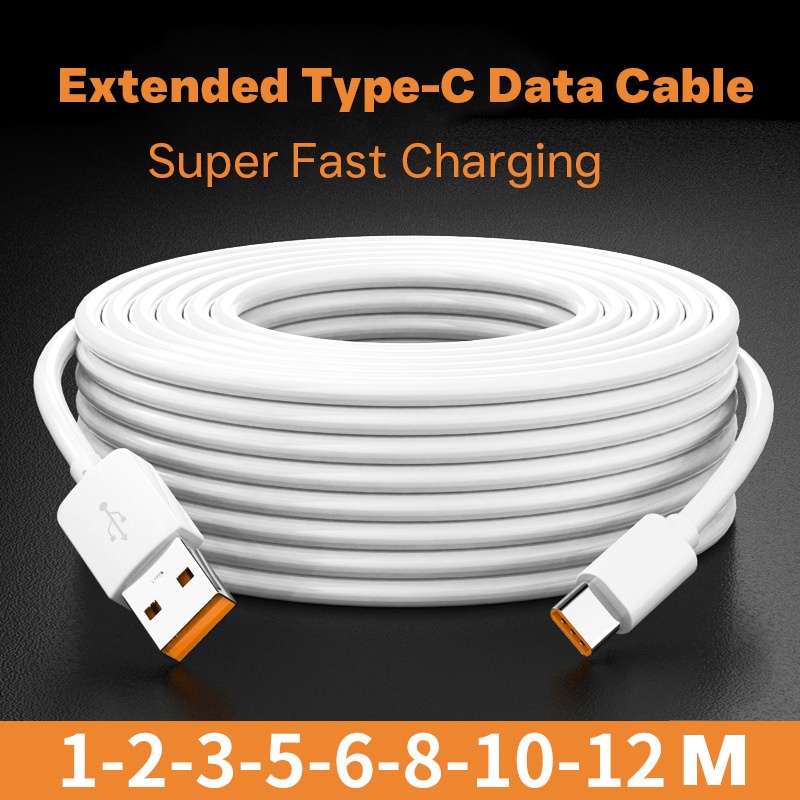 12m Extra Long Usb To Type C Camera Cable 66w Fast Charging Bend Resistant Durable Abs+pvc Wide Device Compatibility Usb C Camera Cord Wq16831765 Widq.com