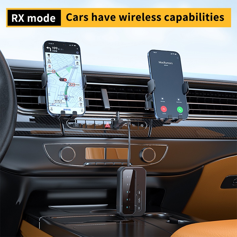 2 In 1 Bluetooth 5.4 Car Wireless Audio Adapter Rxtx Audio Transmitter Receiver Dual Device Pairing Aux Type C 200mah 10h Playtime Bluetooth Car Adapter Wq16831781 Widq.com