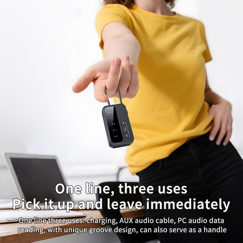 2 In 1 Bluetooth 5.4 Car Wireless Audio Adapter Rxtx Audio Transmitter Receiver Dual Device Pairing Aux Type C 200mah 10h Playtime Bluetooth Car Adapter Wq16831781 Widq.com