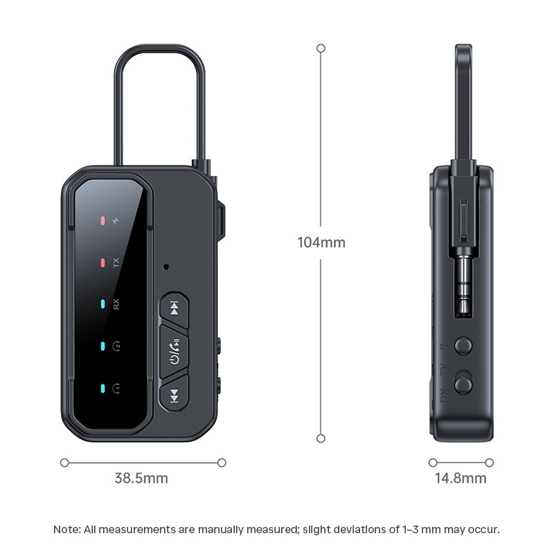 2 In 1 Bluetooth 5.4 Car Wireless Audio Adapter Rxtx Audio Transmitter Receiver Dual Device Pairing Aux Type C 200mah 10h Playtime Bluetooth Car Adapter Wq16831781 Widq.com