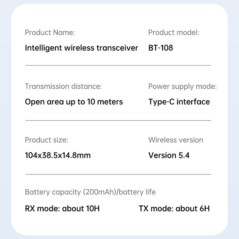 2 In 1 Bluetooth 5.4 Car Wireless Audio Adapter Rxtx Audio Transmitter Receiver Dual Device Pairing Aux Type C 200mah 10h Playtime Bluetooth Car Adapter Wq16831781 Widq.com