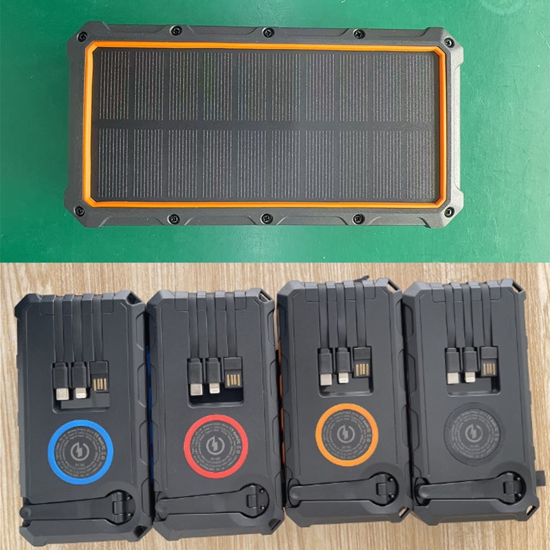 20000mah Solar Power Bank Built In Cables Hand Crank 4 Panel Solar Wireless Charging Ipx7 Waterproof Flashlight Emergency Rugged Power Bank Wq16831793 Widq.com