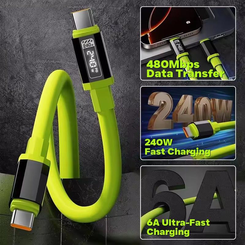 240w Liquid Silicone Charging Cable 6a High Current 480mbps Data Transfer Durable Silicone Universal Compatibility Usb To Type C Fast Charging Cable Wq16831764 Widq.com