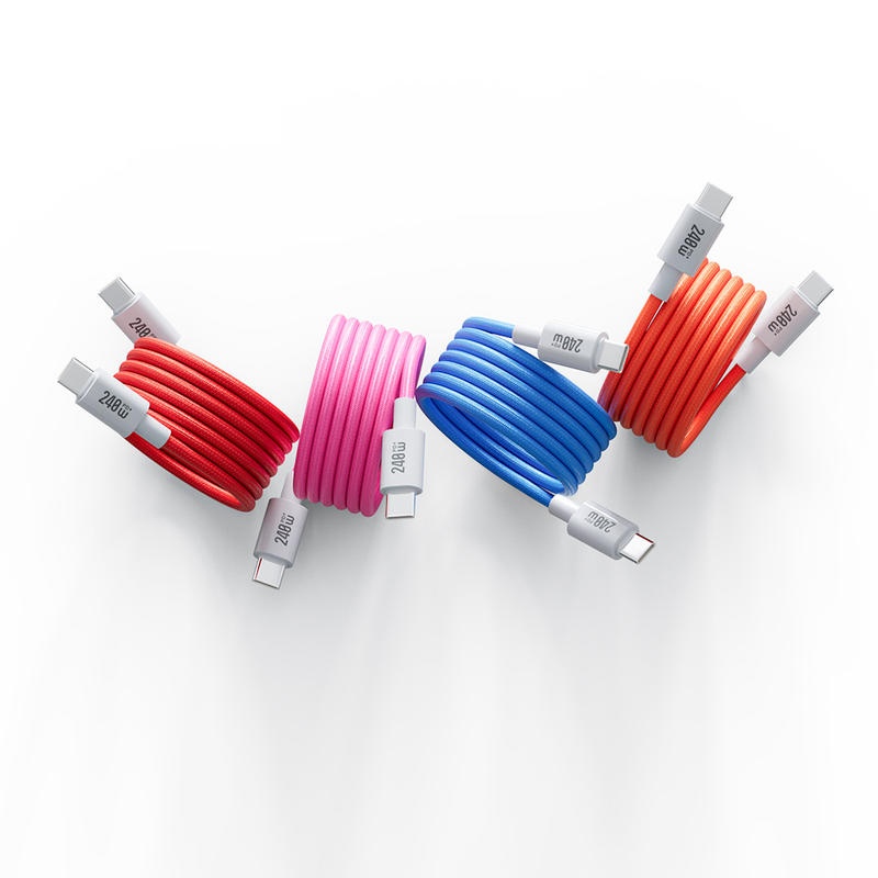 240w Type C Magnetic Charging Cable Pd Fast Charge 480mbps Data Transfer E Marker Chip Magnetic Self Coiling Nylon Braided Usb C Data Cord Wq16831775 Widq.com