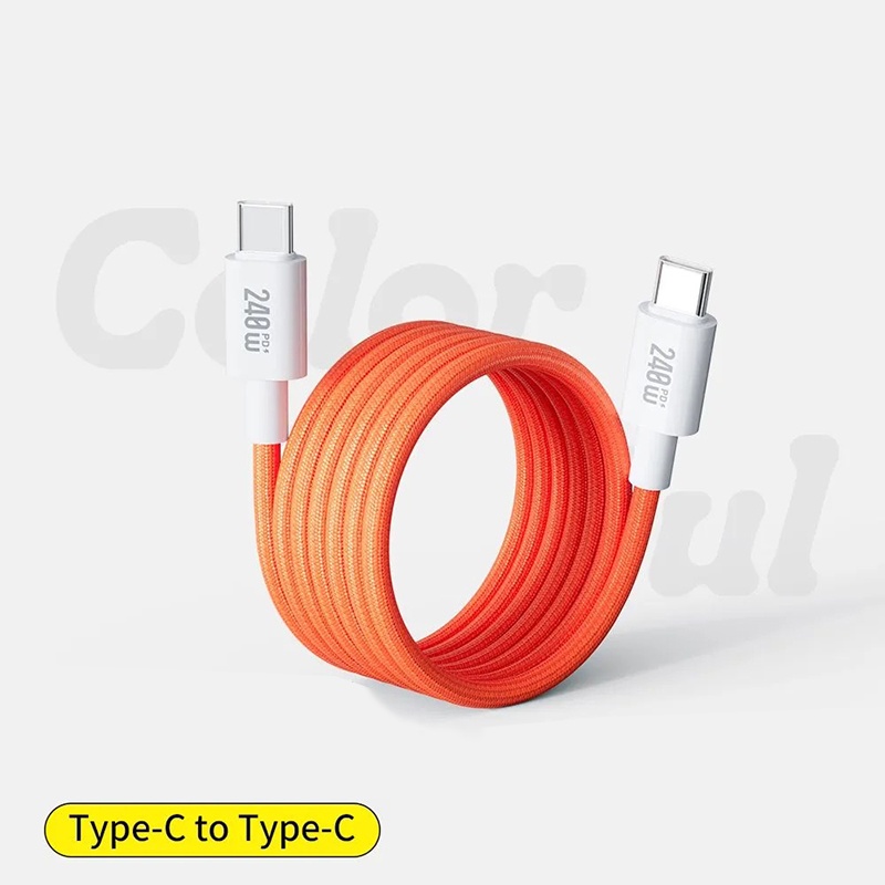 240w Type C Magnetic Charging Cable Pd Fast Charge 480mbps Data Transfer E Marker Chip Magnetic Self Coiling Nylon Braided Usb C Data Cord Wq16831775 Widq.com