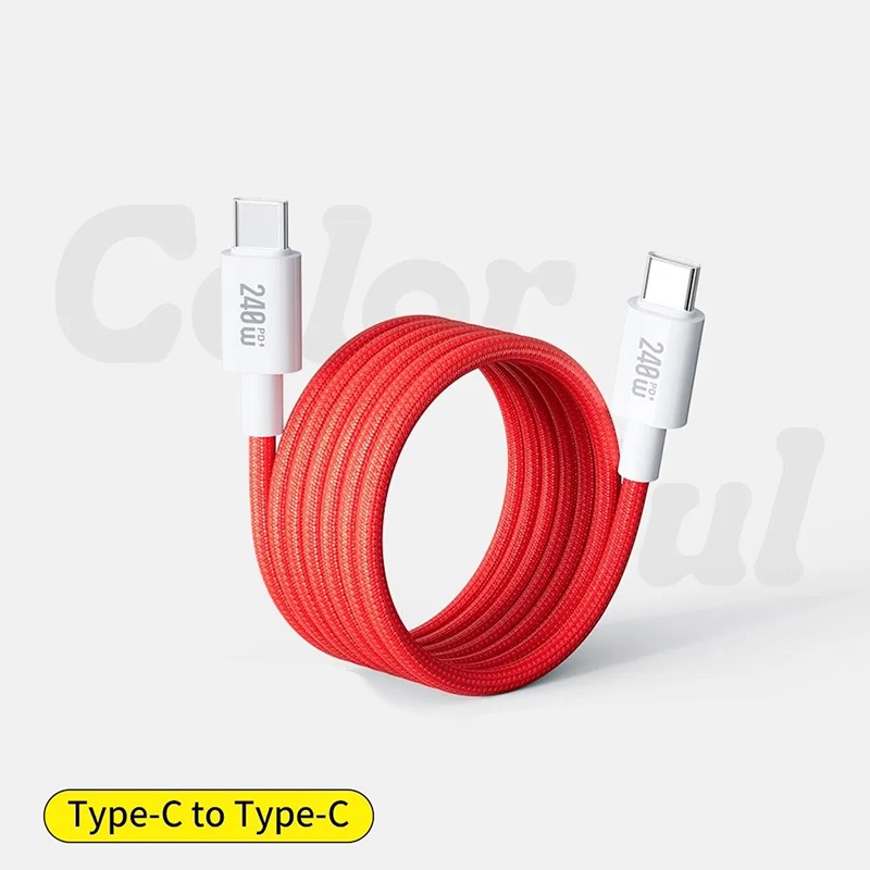 240w Type C Magnetic Charging Cable Pd Fast Charge 480mbps Data Transfer E Marker Chip Magnetic Self Coiling Nylon Braided Usb C Data Cord Wq16831775 Widq.com