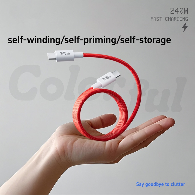 240w Type C Magnetic Charging Cable Pd Fast Charge 480mbps Data Transfer E Marker Chip Magnetic Self Coiling Nylon Braided Usb C Data Cord Wq16831775 Widq.com