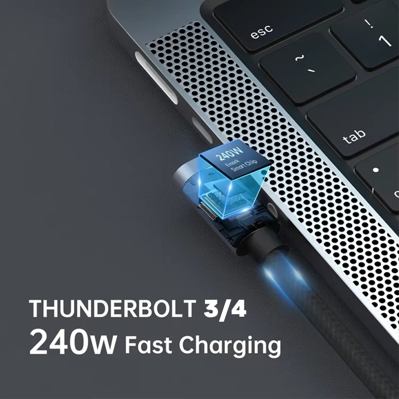 240w Type C Usb4 Cable With Led Digital Display 40gbps Transfer 8k60hz Video Pd4.0 Fast Charging E Marker Chip Thunderbolt 4 Usb C Charging Cable Wq16831772 Widq.com