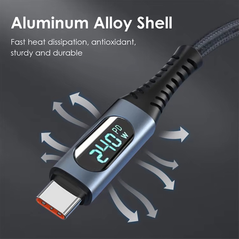 240w Type C Usb4 Cable With Led Digital Display 40gbps Transfer 8k60hz Video Pd4.0 Fast Charging E Marker Chip Thunderbolt 4 Usb C Charging Cable Wq16831772 Widq.com