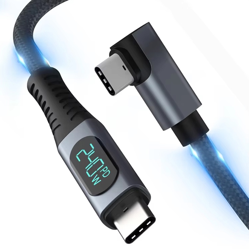 240w Type C Usb4 Cable With Led Digital Display 40gbps Transfer 8k60hz Video Pd4.0 Fast Charging E Marker Chip Thunderbolt 4 Usb C Charging Cable Wq16831772 Widq.com