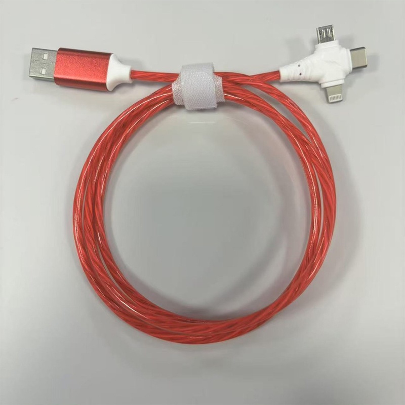 3 In 1 Rgb Led Flowing Charging Cable 12w 2.1a Fast Charging Lightning Type C Micro Usb 480mbps Transfer Data 4 Colors 1m 2m Dynamic Led Cable Wq16831771 Widq.com