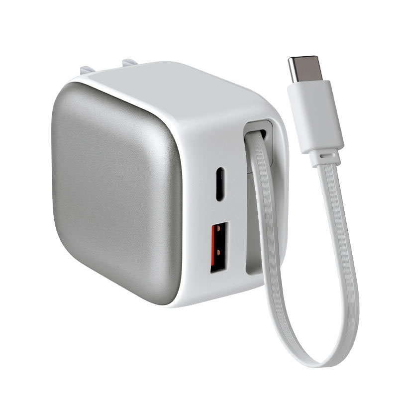 35w Retractable Type C Charger Gan Fast Charging Foldable Plug 3 Port Built In 70cm Cable Pd3.0 Qc3.0 Pps Compact Design Universal Usb Adapter Wq16831758 Widq.com
