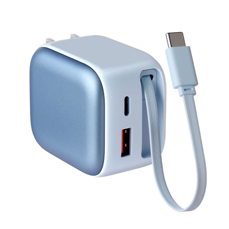 35w Retractable Type C Charger Gan Fast Charging Foldable Plug 3 Port Built In 70cm Cable Pd3.0 Qc3.0 Pps Compact Design Universal Usb Adapter Wq16831758 Widq.com