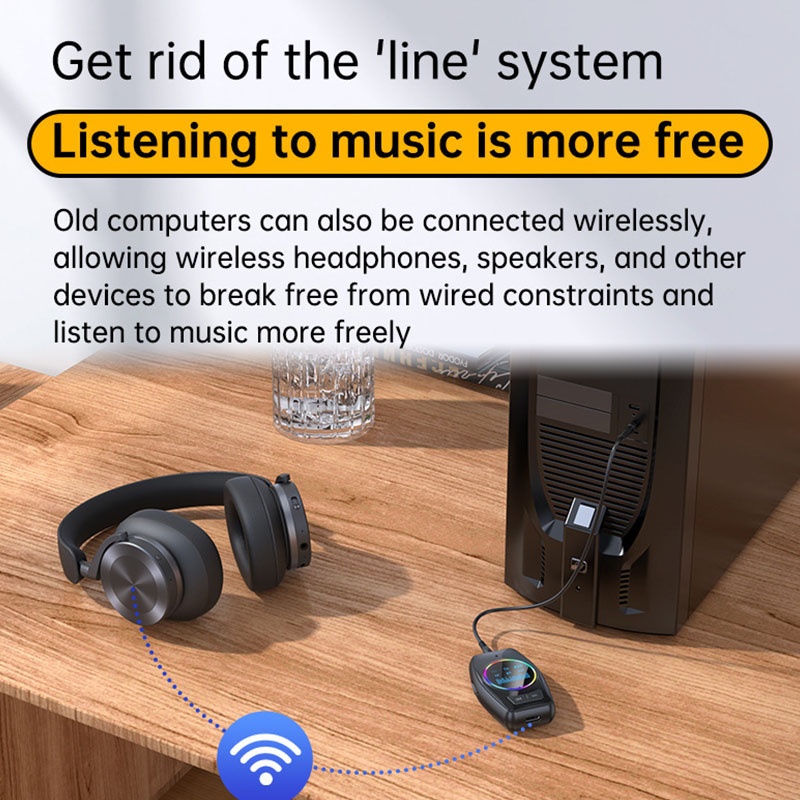 4 In 1 Car Bluetooth Audio Receiver Transmitter Bluetooth 5.4 Tf Rx Tx Dsp Hi Fi Stereo Rgb Light Led Display 300mah 7h Playtime Wireless Audio Adapter Wq16831791 Widq.com