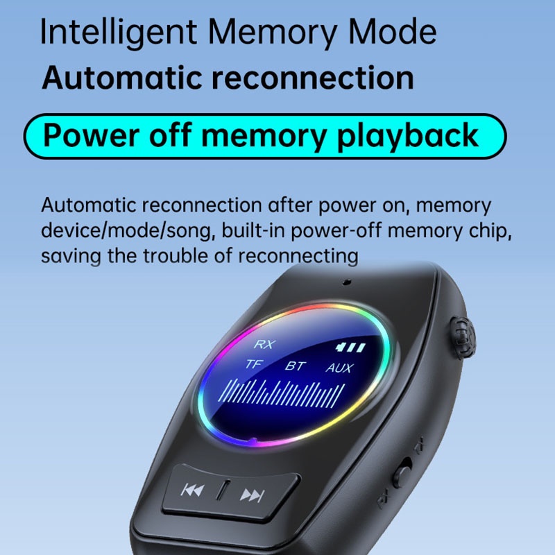 4 In 1 Car Bluetooth Audio Receiver Transmitter Bluetooth 5.4 Tf Rx Tx Dsp Hi Fi Stereo Rgb Light Led Display 300mah 7h Playtime Wireless Audio Adapter Wq16831791 Widq.com