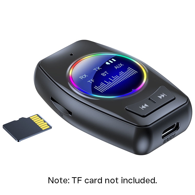 4 In 1 Car Bluetooth Audio Receiver Transmitter Bluetooth 5.4 Tf Rx Tx Dsp Hi Fi Stereo Rgb Light Led Display 300mah 7h Playtime Wireless Audio Adapter Wq16831791 Widq.com