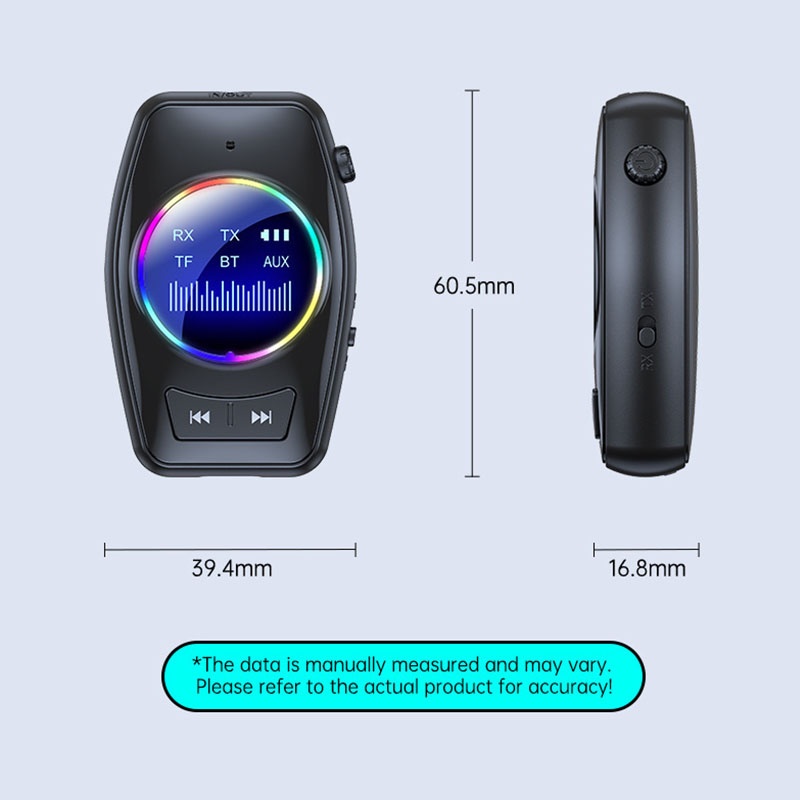 4 In 1 Car Bluetooth Audio Receiver Transmitter Bluetooth 5.4 Tf Rx Tx Dsp Hi Fi Stereo Rgb Light Led Display 300mah 7h Playtime Wireless Audio Adapter Wq16831791 Widq.com