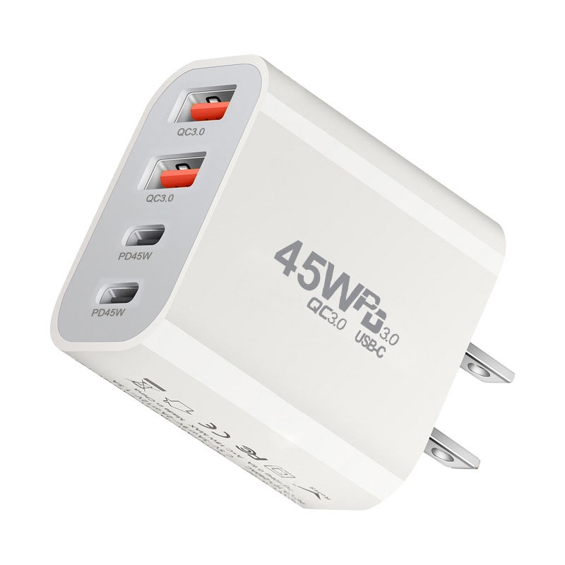 45w Fast Charger 4 Port Gan Pd Qc 3.0 Dual Fast Charging Smart Ic Protection Universal Usb Type C For Samsung Apple Travel Adapter Wq16831760 Widq.com