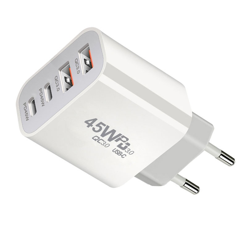 45w Fast Charger 4 Port Gan Pd Qc 3.0 Dual Fast Charging Smart Ic Protection Universal Usb Type C For Samsung Apple Travel Adapter Wq16831760 Widq.com