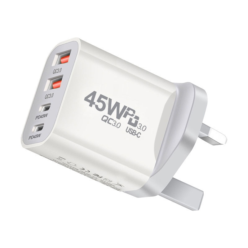 45w Fast Charger 4 Port Gan Pd Qc 3.0 Dual Fast Charging Smart Ic Protection Universal Usb Type C For Samsung Apple Travel Adapter Wq16831760 Widq.com