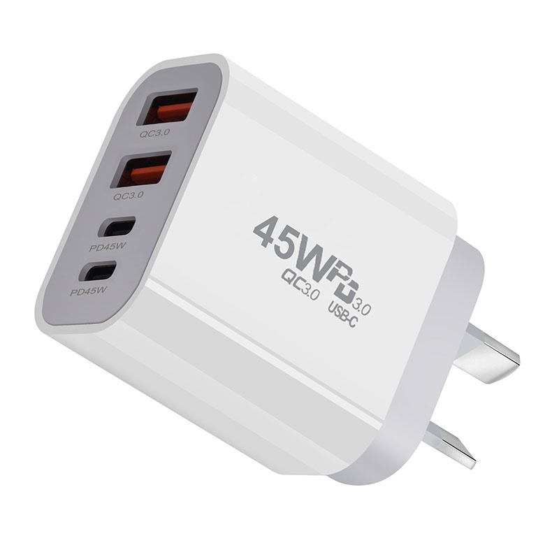 45w Fast Charger 4 Port Gan Pd Qc 3.0 Dual Fast Charging Smart Ic Protection Universal Usb Type C For Samsung Apple Travel Adapter Wq16831760 Widq.com