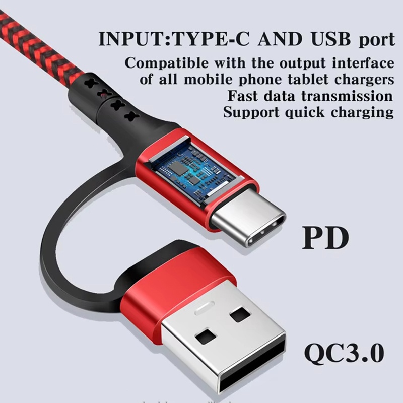 5 In 1 Charging Cable 15w Fast Charge Multi Device Lightning Type C Micro Usb Nylon Braided Durable Travel Cable 1.2m Multi Charger Cord Wq16831773 Widq.com