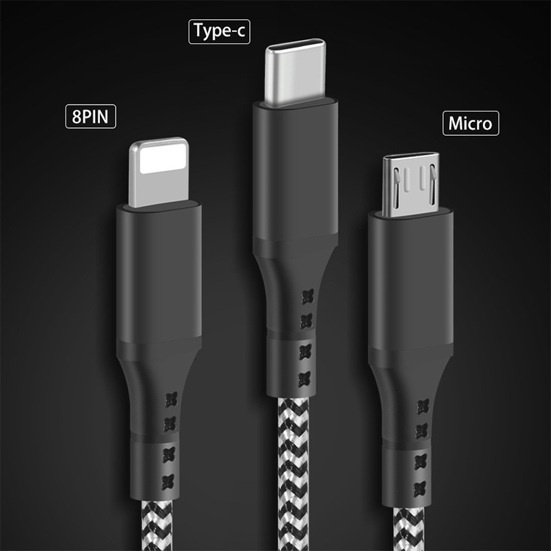 5 In 1 Charging Cable 15w Fast Charge Multi Device Lightning Type C Micro Usb Nylon Braided Durable Travel Cable 1.2m Multi Charger Cord Wq16831773 Widq.com