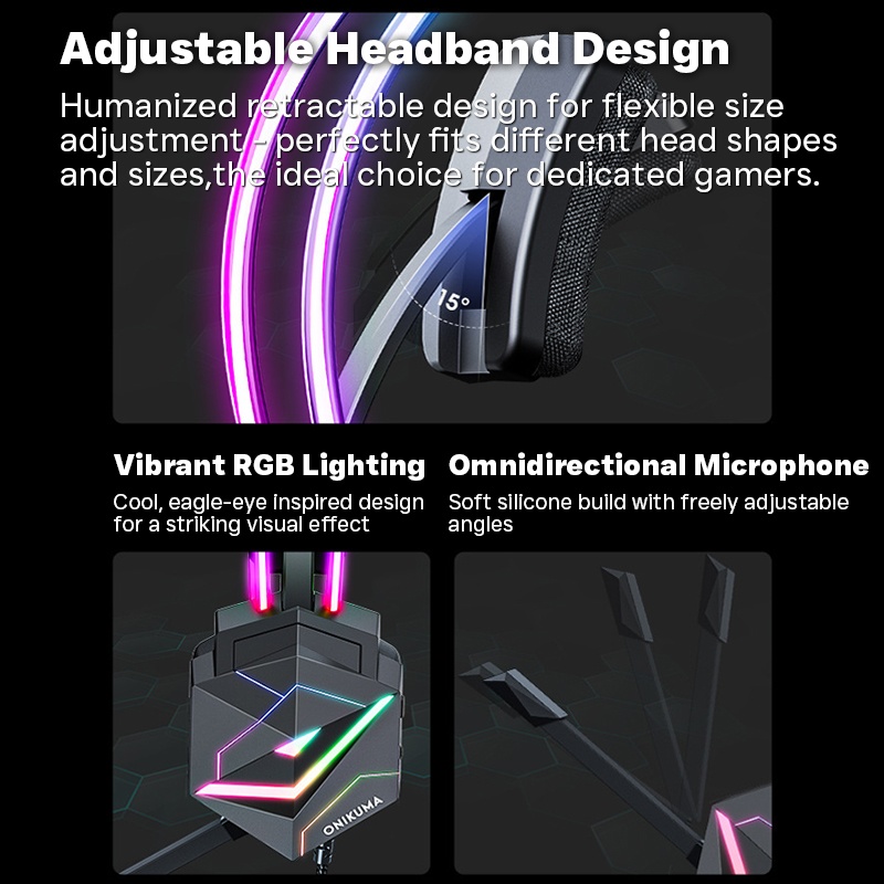 7.1 Surround Sound Headset Rgb Gaming Design 50mm Drivers 360° Noise Cancelling Mic Memory Foam Comfort For Pc Ps Xbox Gaming Headphones Wq16831736 Widq.com