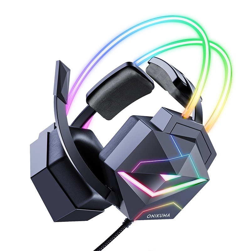 7.1 Surround Sound Headset Rgb Gaming Design 50mm Drivers 360° Noise Cancelling Mic Memory Foam Comfort For Pc Ps Xbox Gaming Headphones Wq16831736 Widq.com