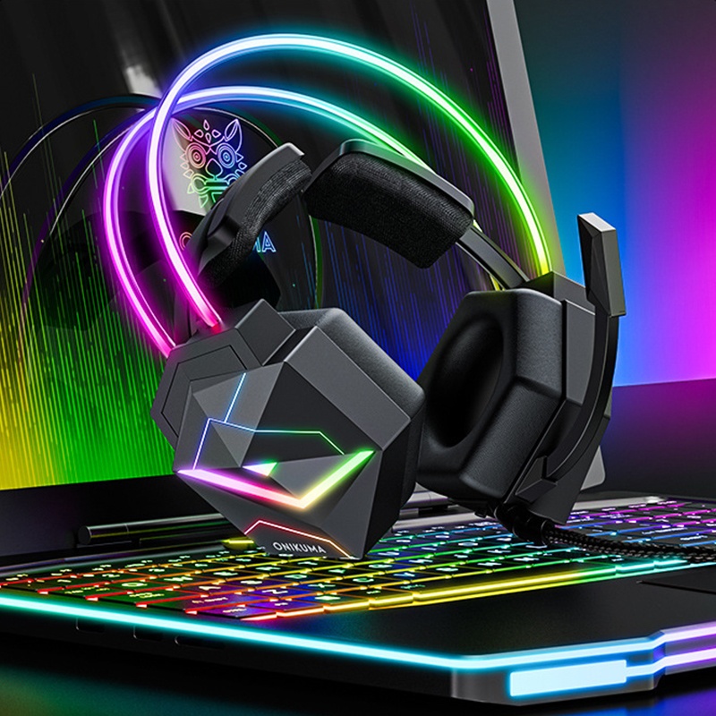 7.1 Surround Sound Headset Rgb Gaming Design 50mm Drivers 360° Noise Cancelling Mic Memory Foam Comfort For Pc Ps Xbox Gaming Headphones Wq16831736 Widq.com