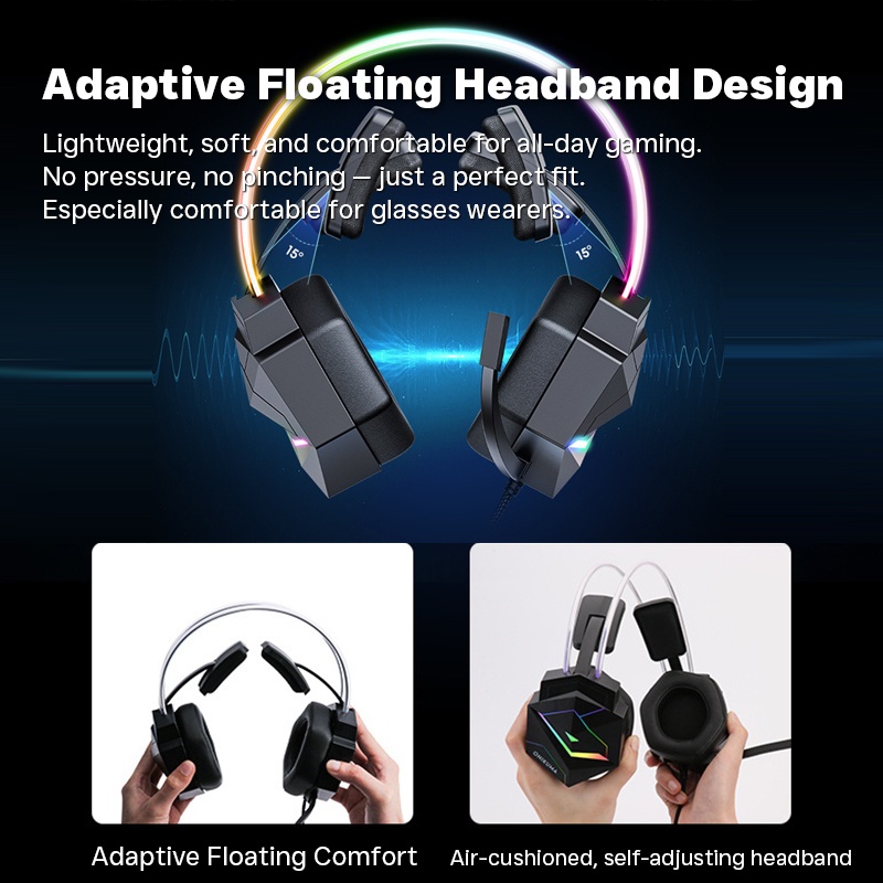 7.1 Surround Sound Headset Rgb Gaming Design 50mm Drivers 360° Noise Cancelling Mic Memory Foam Comfort For Pc Ps Xbox Gaming Headphones Wq16831736 Widq.com