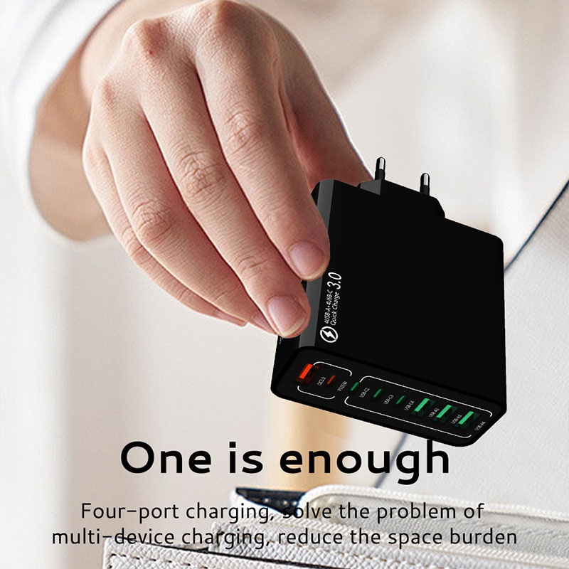 8 Port Usb Charger 4 Usb A+4 Usb C Fast Charging Pd25w Qc18w Compact Fireproof Multi Device Hub 8 In 1 Universal Travel Adapter Wq16831755 Widq.com
