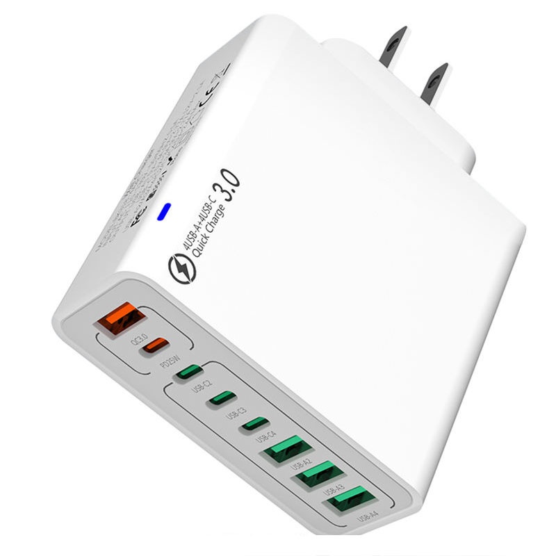 8 Port Usb Charger 4 Usb A+4 Usb C Fast Charging Pd25w Qc18w Compact Fireproof Multi Device Hub 8 In 1 Universal Travel Adapter Wq16831755 Widq.com