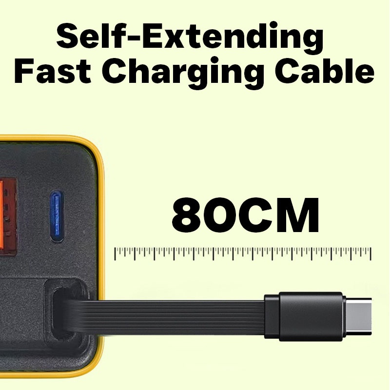 80w Gan Retractable Cable Charger Pd45w Fast Charge Built In 80cm Type C Pd Qc Pps 3 Port Compact Travel Adapter With Charging Light Usb Charger Wq16831757 Widq.com