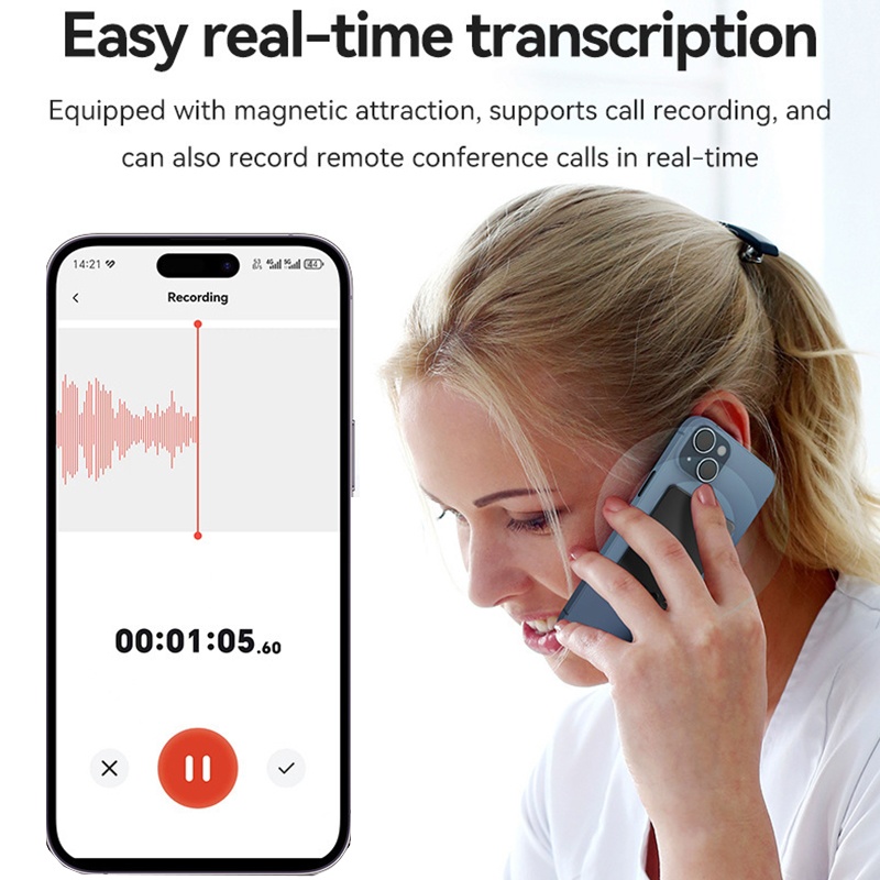 Ai Meeting Recorder Hd 6d Dual Mic Chatgpt Summaries Live Transcription 15 Hours Recording 500mah 8 256gb Magnetic Ios Android Voice Recorder Wq16831721 Widq.com