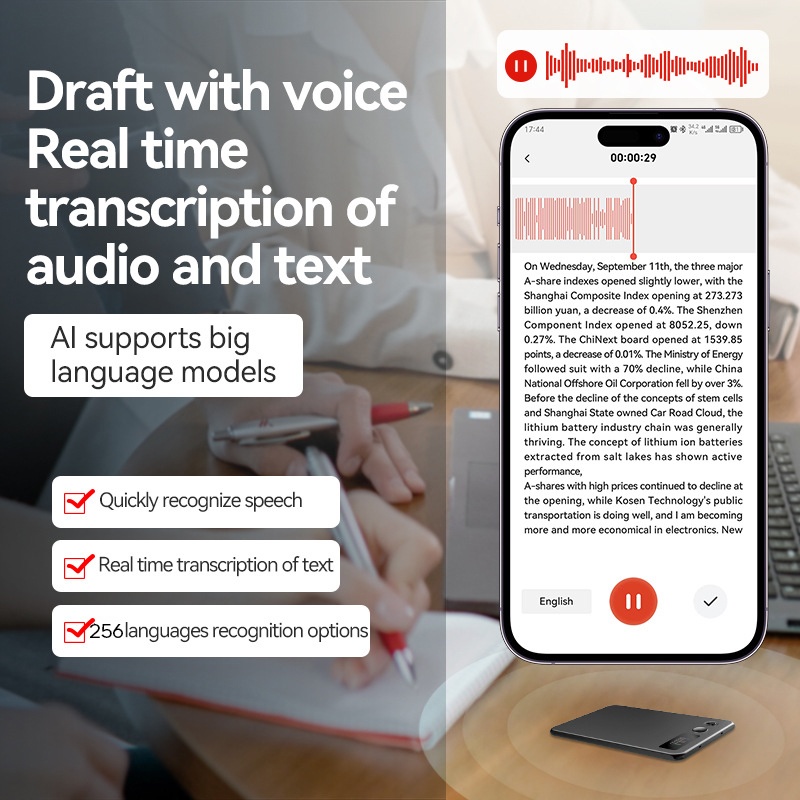 Ai Meeting Recorder Hd 6d Dual Mic Chatgpt Summaries Live Transcription 15 Hours Recording 500mah 8 256gb Magnetic Ios Android Voice Recorder Wq16831721 Widq.com