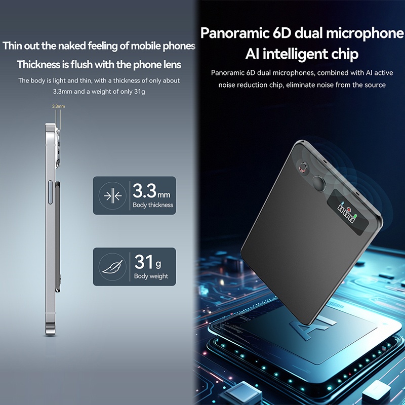 Ai Meeting Recorder Hd 6d Dual Mic Chatgpt Summaries Live Transcription 15 Hours Recording 500mah 8 256gb Magnetic Ios Android Voice Recorder Wq16831721 Widq.com