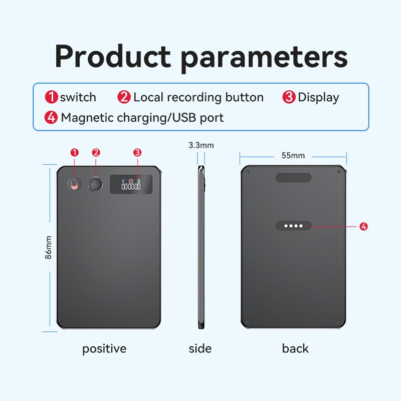 Ai Meeting Recorder Hd 6d Dual Mic Chatgpt Summaries Live Transcription 15 Hours Recording 500mah 8 256gb Magnetic Ios Android Voice Recorder Wq16831721 Widq.com