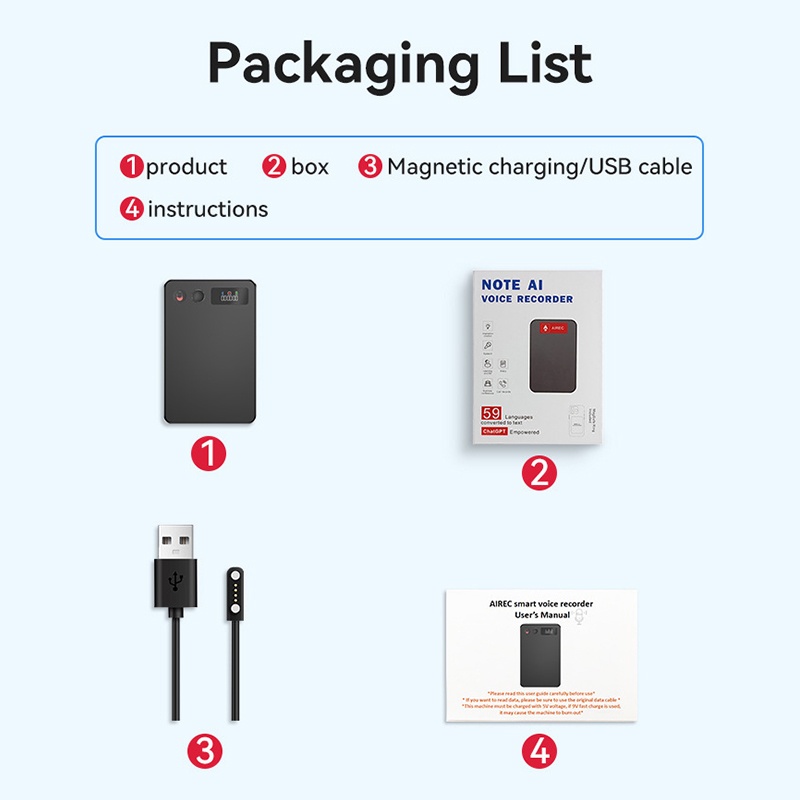 Ai Meeting Recorder Hd 6d Dual Mic Chatgpt Summaries Live Transcription 15 Hours Recording 500mah 8 256gb Magnetic Ios Android Voice Recorder Wq16831721 Widq.com