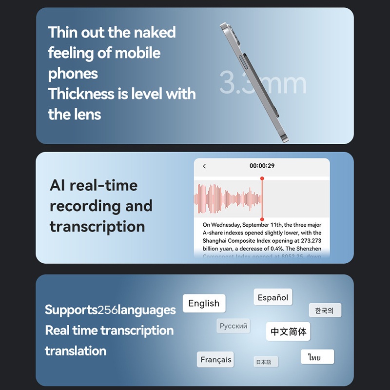 Ai Meeting Recorder Hd 6d Dual Mic Chatgpt Summaries Live Transcription 15 Hours Recording 500mah 8 256gb Magnetic Ios Android Voice Recorder Wq16831721 Widq.com