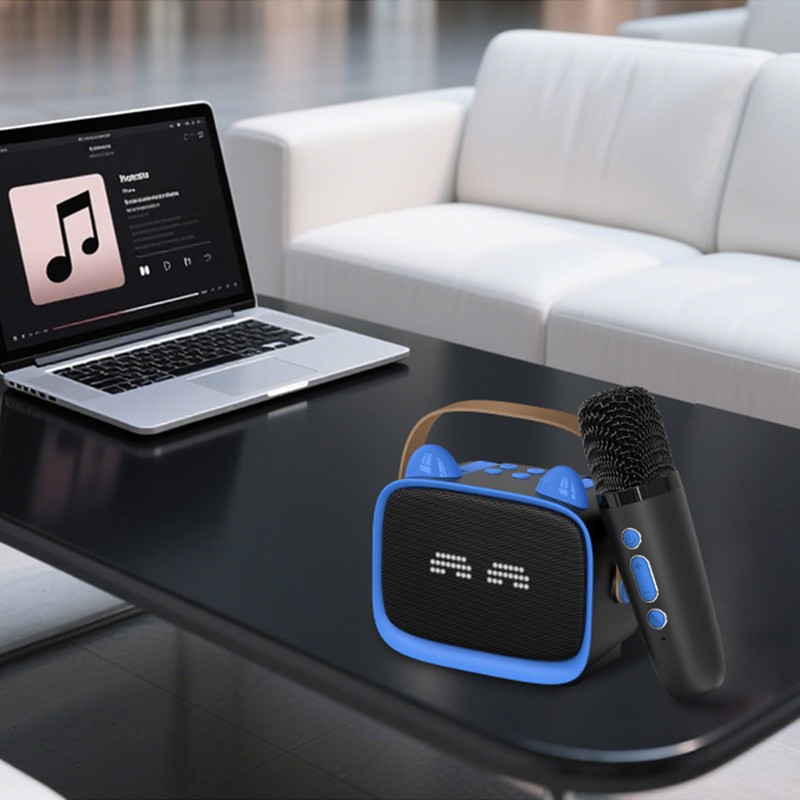 Bluetooth 5.3 Portable Karaoke Machine With Dual Mics Hifi Sound Effects Led Lights Mp3 Wav Tf Aux Playback 800mah Battery 3h 5w Kids Karaoke Speaker Wq16831650 Widq.com