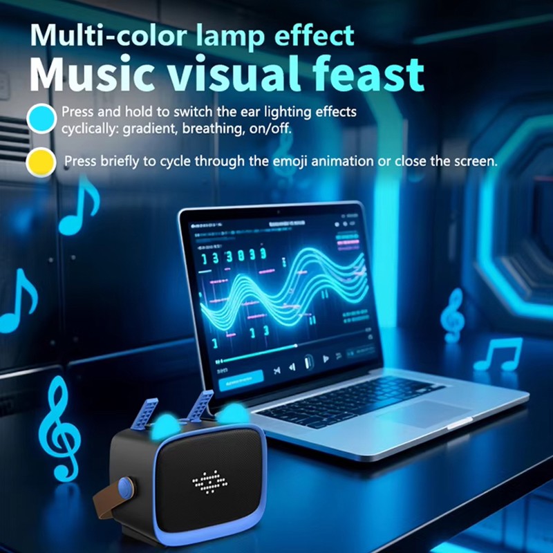 Bluetooth 5.3 Portable Karaoke Machine With Dual Mics Hifi Sound Effects Led Lights Mp3 Wav Tf Aux Playback 800mah Battery 3h 5w Kids Karaoke Speaker Wq16831650 Widq.com