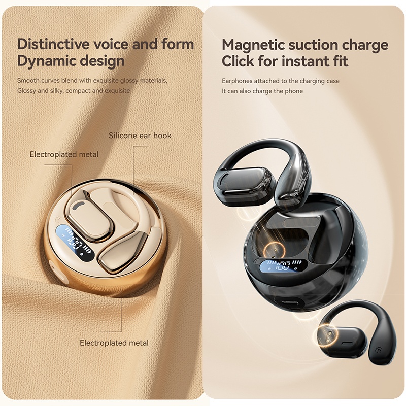 Bluetooth 5.4 Ai Translation Earbuds Open Ear Fit 144 Lang Real Time Low Latency Led Display 300mah 6 8h Playtime Enc Touch Ipx5 Wireless Earbuds Wq16831803 Widq.com