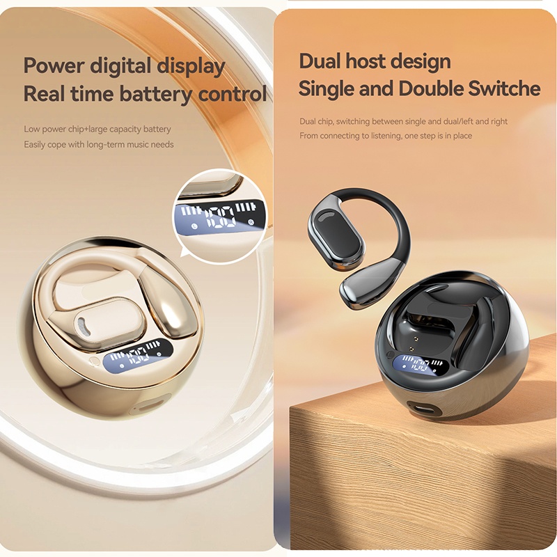 Bluetooth 5.4 Ai Translation Earbuds Open Ear Fit 144 Lang Real Time Low Latency Led Display 300mah 6 8h Playtime Enc Touch Ipx5 Wireless Earbuds Wq16831803 Widq.com