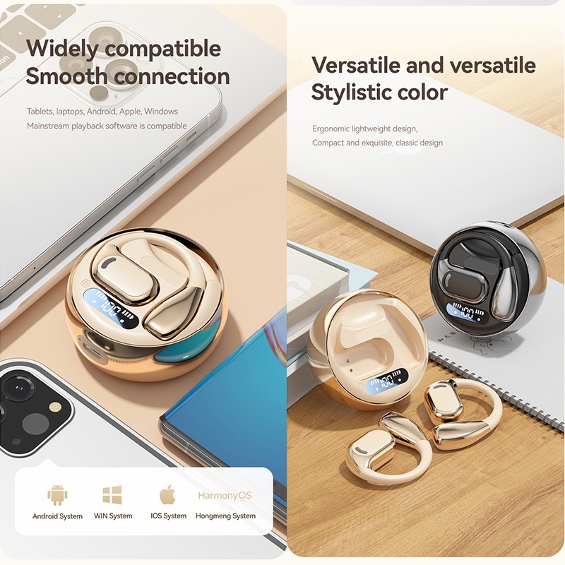 Bluetooth 5.4 Ai Translation Earbuds Open Ear Fit 144 Lang Real Time Low Latency Led Display 300mah 6 8h Playtime Enc Touch Ipx5 Wireless Earbuds Wq16831803 Widq.com