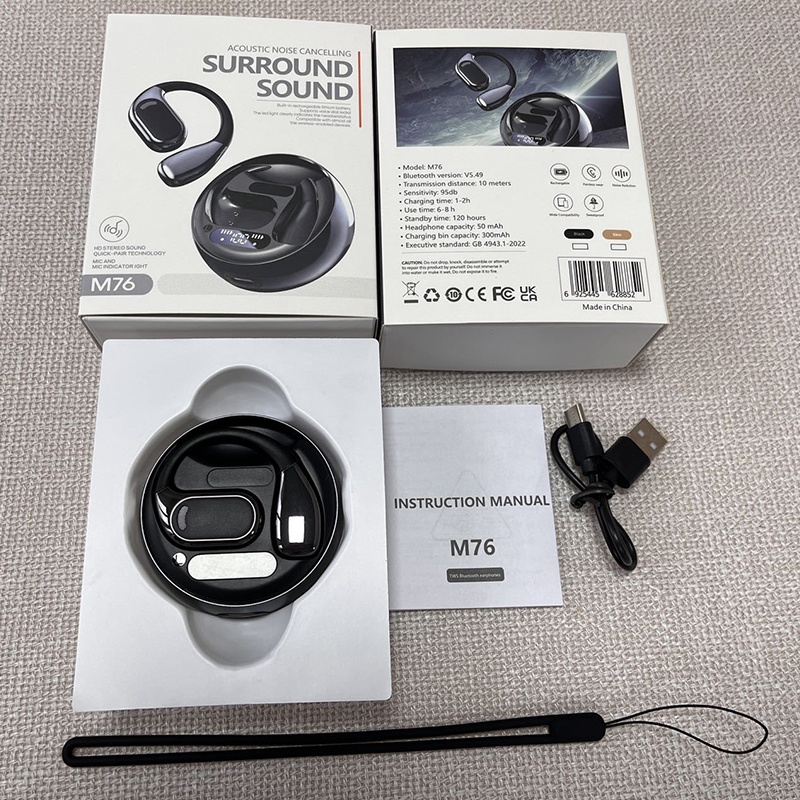 Bluetooth 5.4 Ai Translation Earbuds Open Ear Fit 144 Lang Real Time Low Latency Led Display 300mah 6 8h Playtime Enc Touch Ipx5 Wireless Earbuds Wq16831803 Widq.com