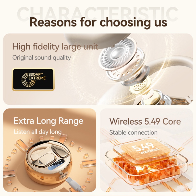 Bluetooth 5.4 Ai Translation Earbuds Open Ear Fit 144 Lang Real Time Low Latency Led Display 300mah 6 8h Playtime Enc Touch Ipx5 Wireless Earbuds Wq16831803 Widq.com